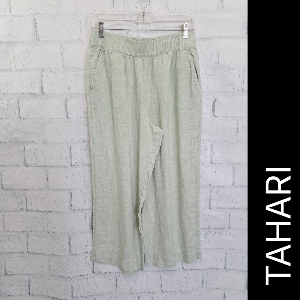 Tahari linen pants